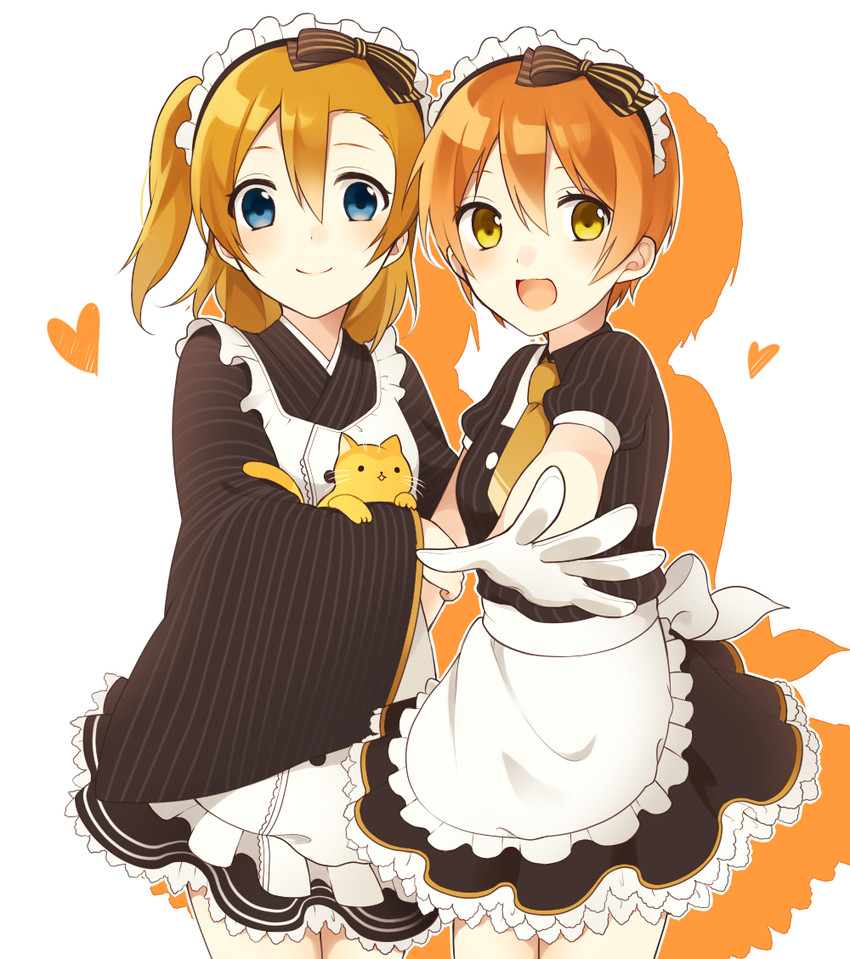kosaka honoka and hoshizora rin (love live! and 1 more) drawn by chisumi