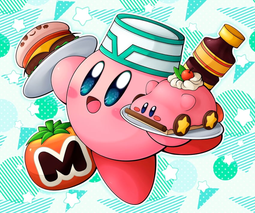 kirby (kirby and 1 more) drawn by slys_(jesterdysphoria)