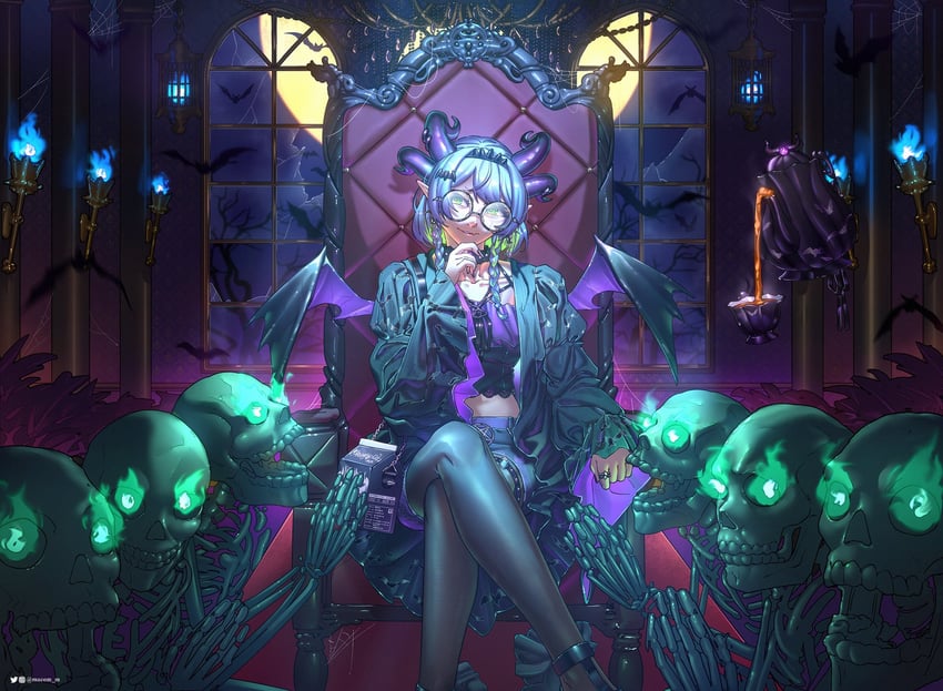 apricot the lich (vshojo and 1 more) drawn by macom_m