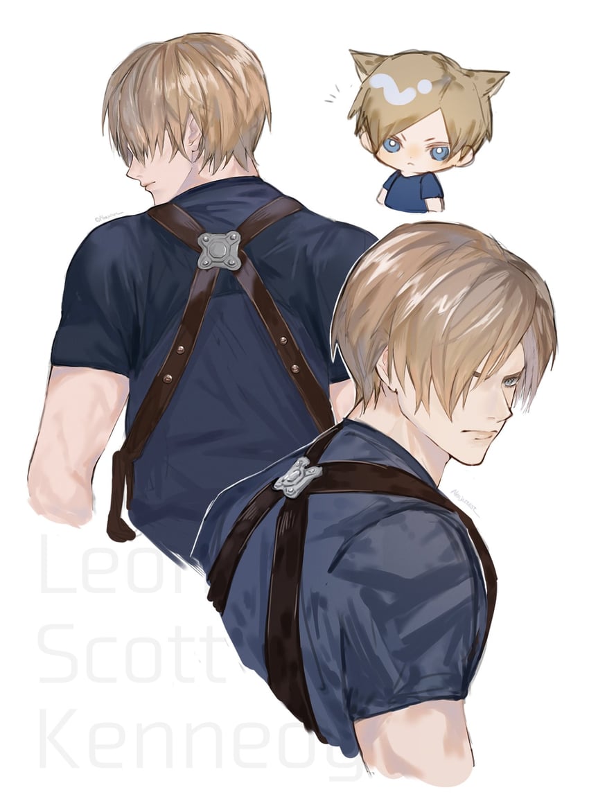 leon s. kennedy (resident evil and 1 more) drawn by 4leajactest