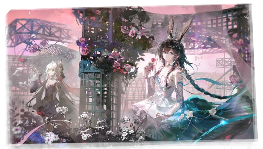 rosmontis and amiya (arknights and 1 more) drawn by ruoganzhao