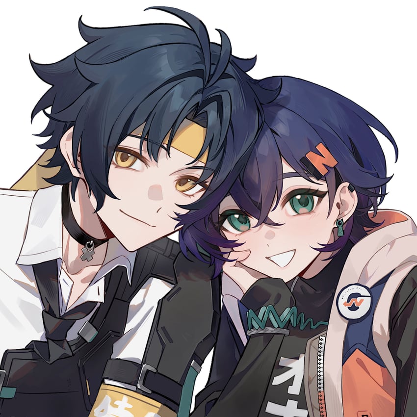belle and asaba harumasa (zenless zone zero) drawn by yanlou