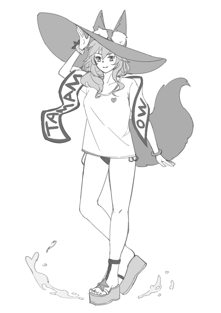 tamamo and tamamo no mae (fate and 1 more) drawn by just_we