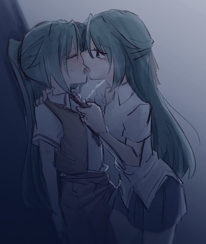 sonozaki mion and sonozaki shion (higurashi no naku koro ni) drawn by alonemistrist