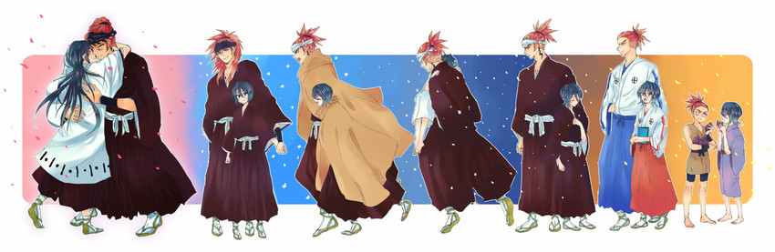kuchiki rukia and abarai renji (bleach and 2 more) drawn by shion_(shionnn_1)