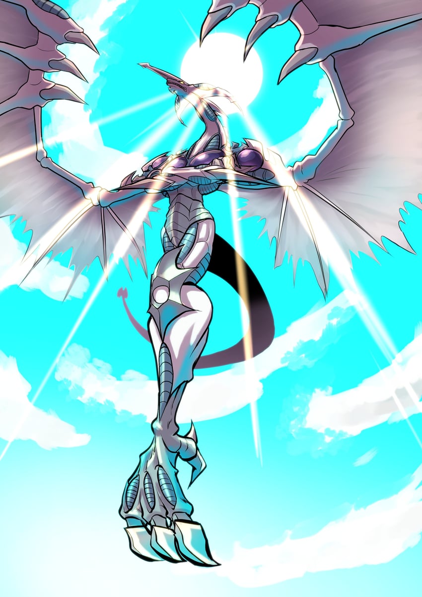 stardust dragon (yu-gi-oh! and 1 more) drawn by go_madare