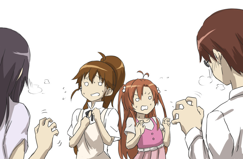 taneshima popura, ichijou hotaru, koshigaya komari, takanashi souta, and asumi kana (working!! and 1 more) drawn by 8_page