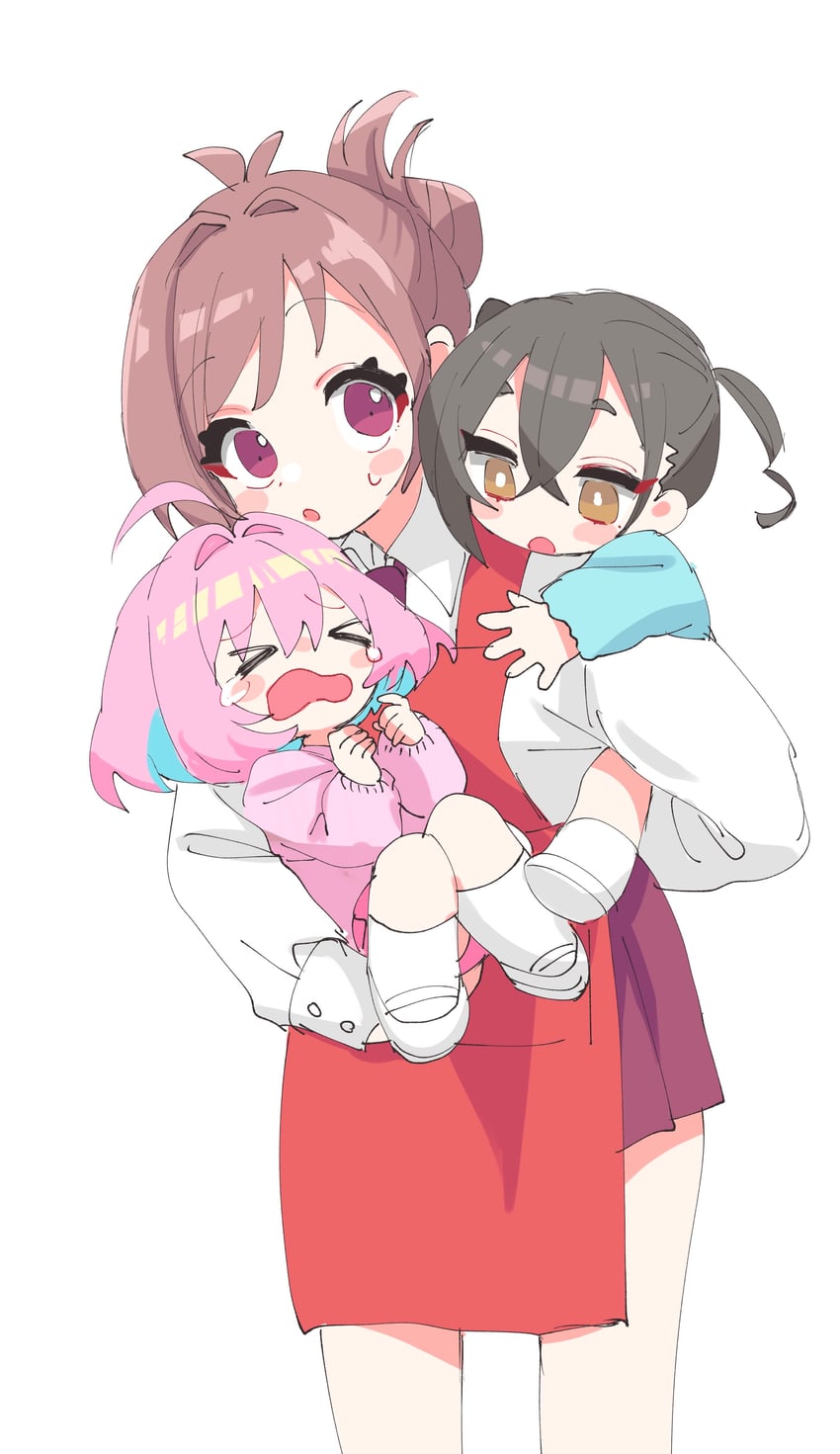 yumemi riamu, sunazuka akira, and tsujino akari (idolmaster and 1 more) drawn by sukoyaka_(100hituzi)