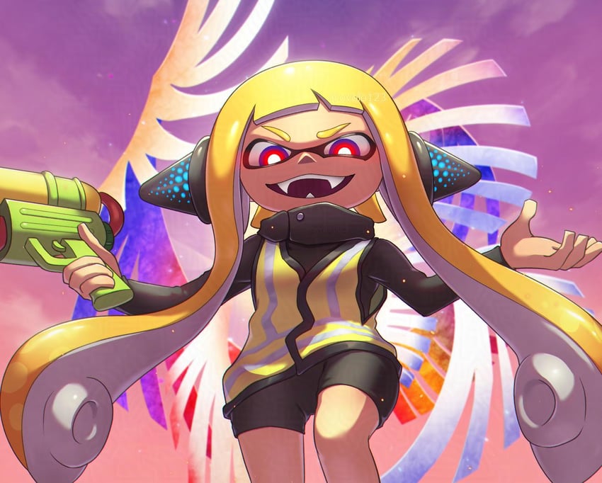 agent 3 and galeem (splatoon and 1 more) drawn by ovolo123