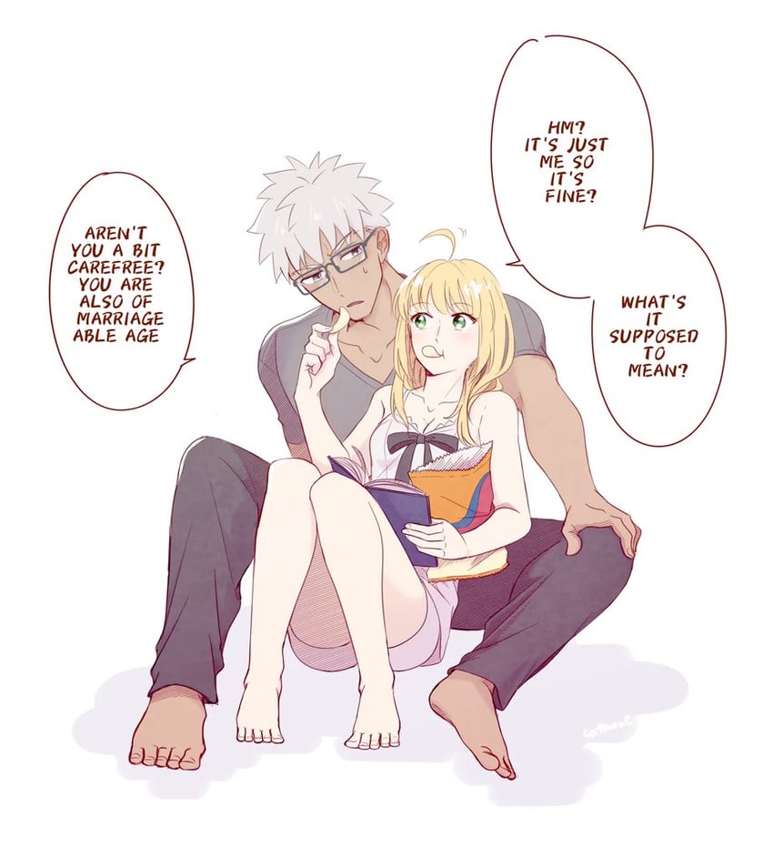 artoria pendragon, saber, and archer (fate and 1 more) drawn by alleycat_nd