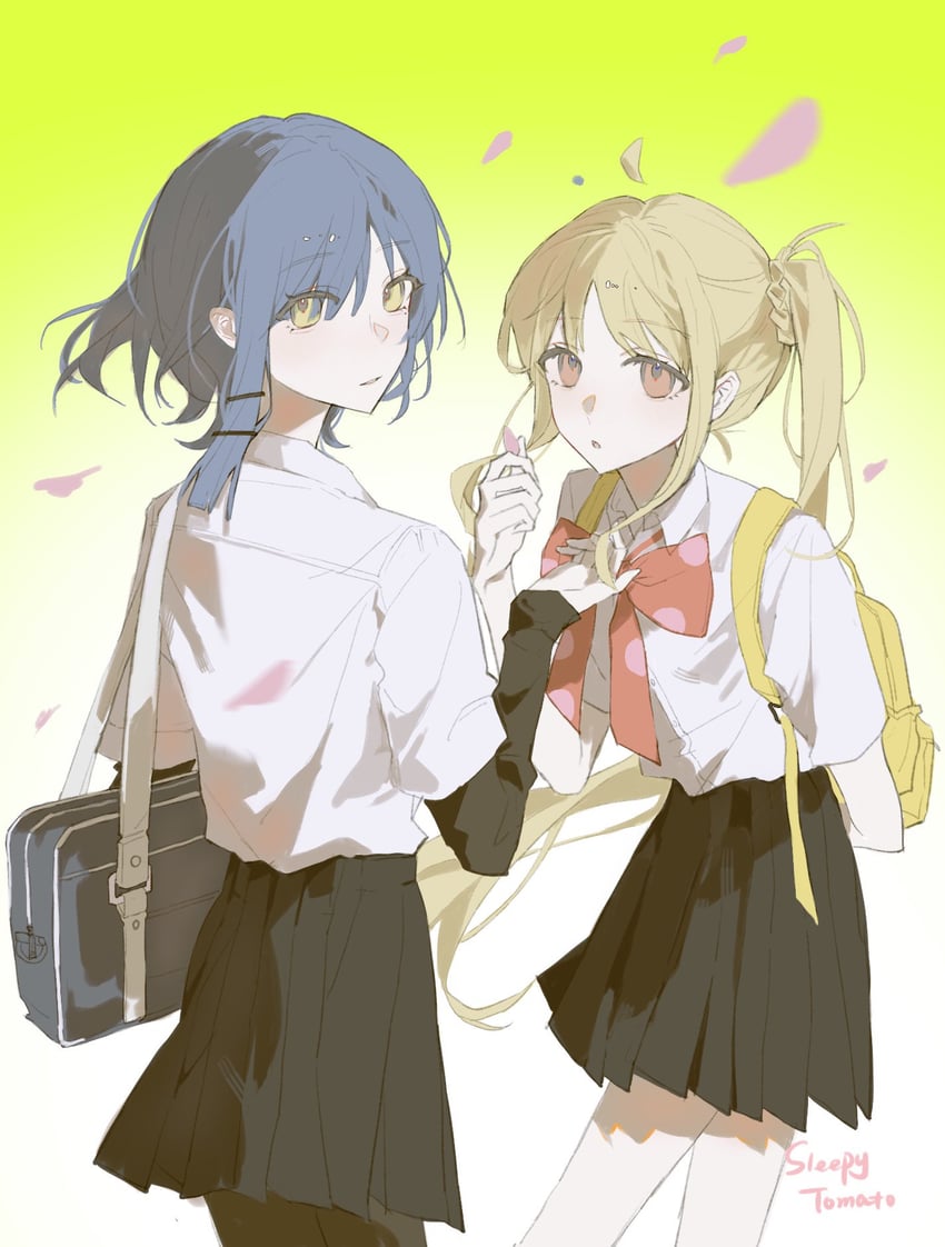 ijichi nijika and yamada ryo (bocchi the rock!) drawn by qiuzijiang