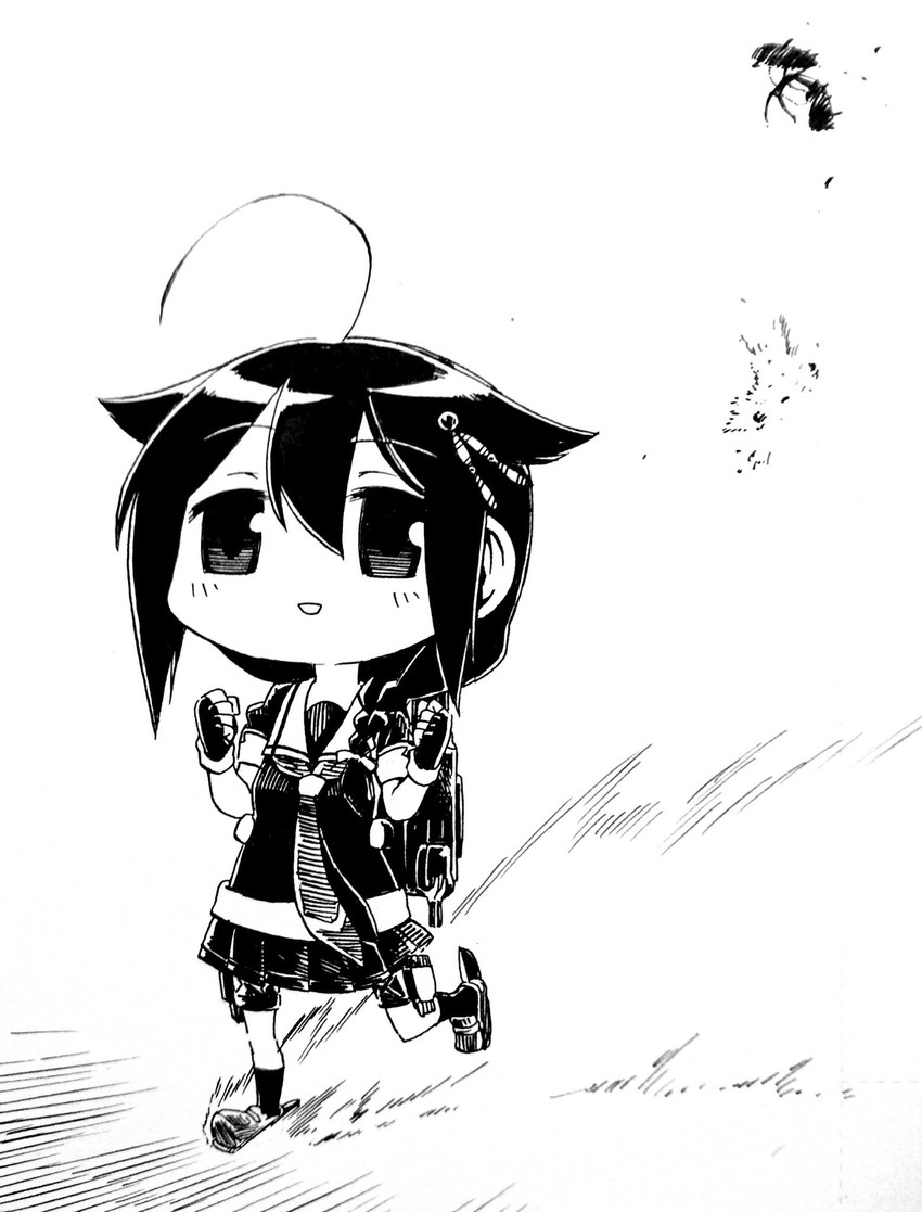 shigure, shigure kai ni, and ru-class battleship (kantai collection) drawn by gouta_(nagishiro6624)