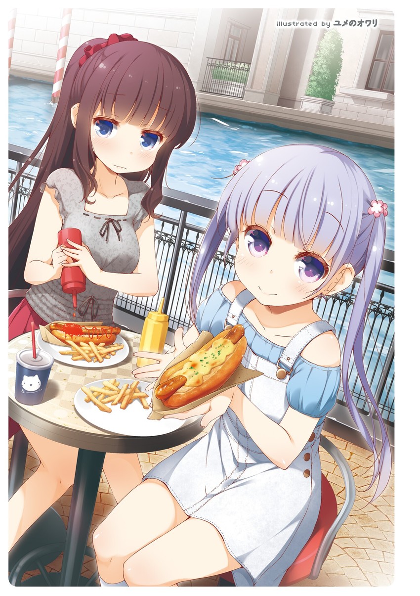 suzukaze aoba and takimoto hifumi (new game!) drawn by yume_no_owari
