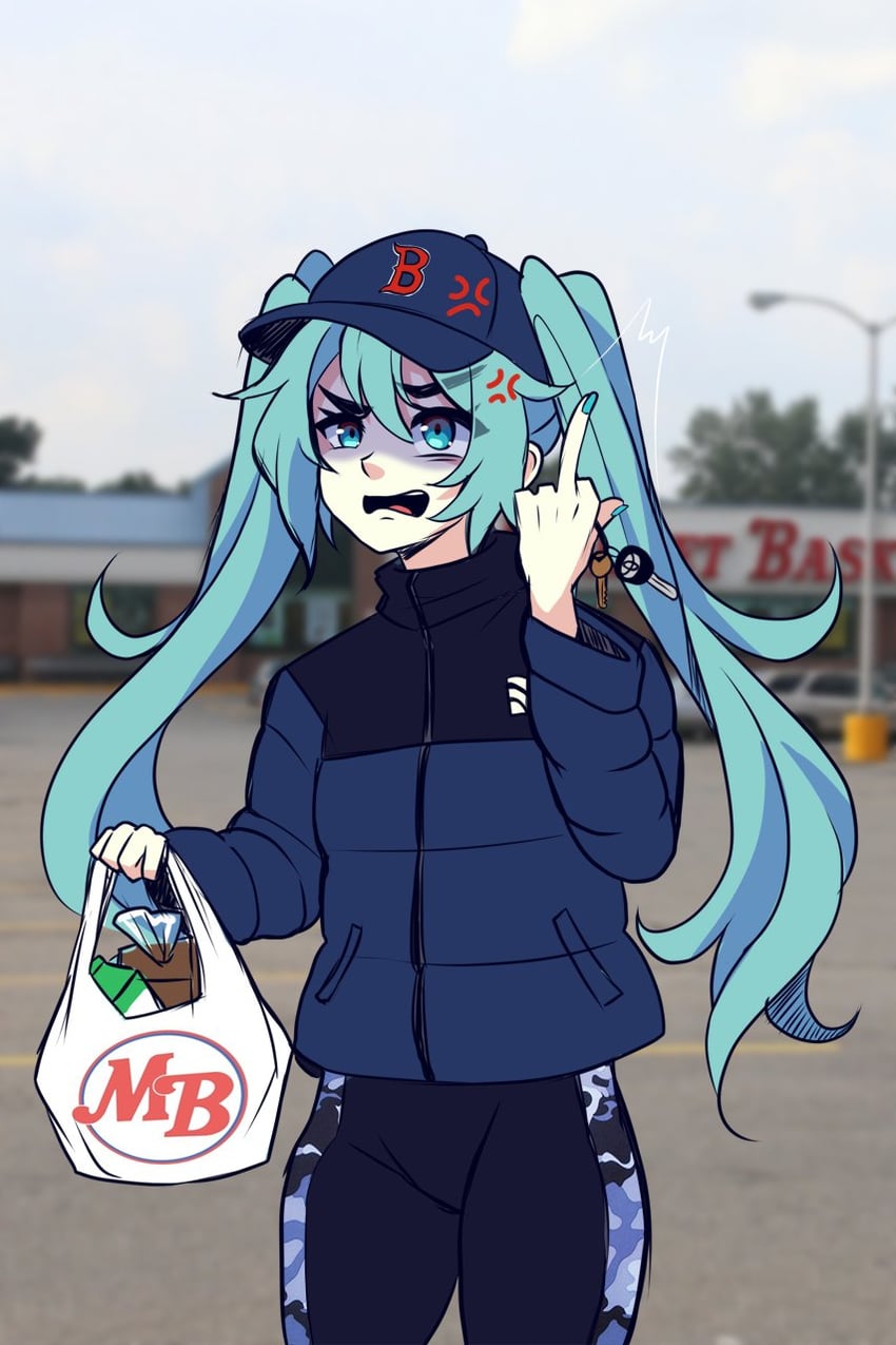 hatsune miku (vocaloid and 1 more) drawn by artypanda