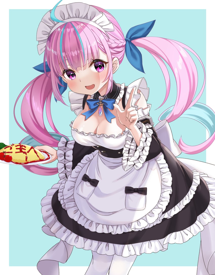 minato aqua (hololive and 1 more) drawn by hibidari