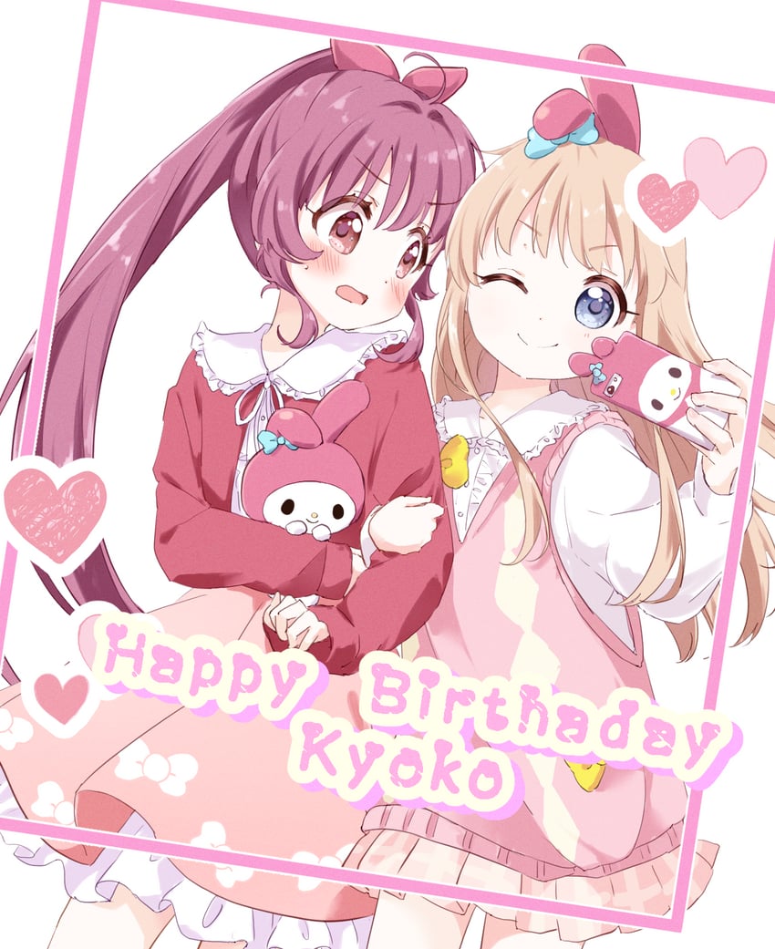 toshinou kyouko, my melody, and sugiura ayano (yuruyuri and 2 more) drawn by mearian