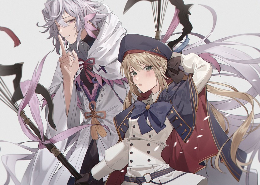 artoria pendragon, artoria caster, and merlin (fate and 1 more) drawn by yurumawari