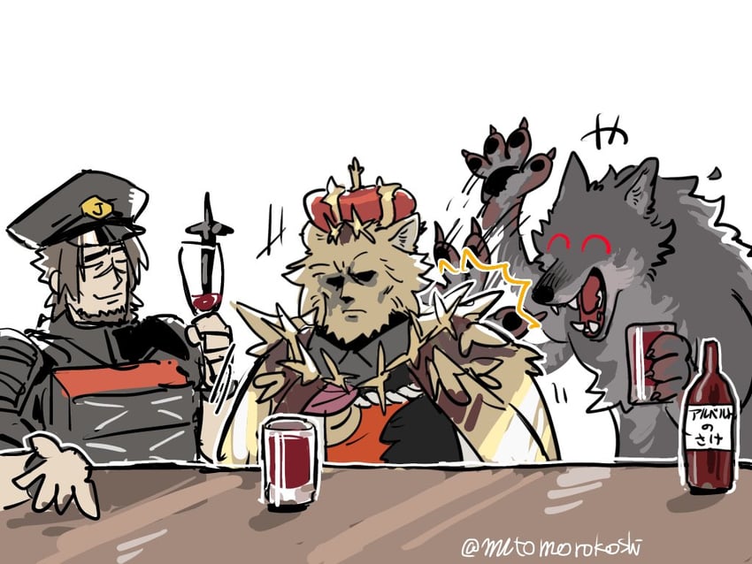jesselton williams, zaaro, and alistair ii (arknights) drawn by mutomorokoshi