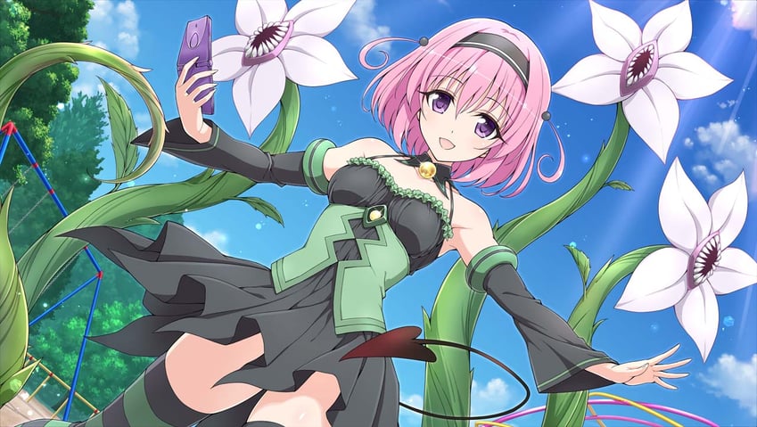 momo velia deviluke (senran kagura and 3 more) drawn by yaegashi_nan
