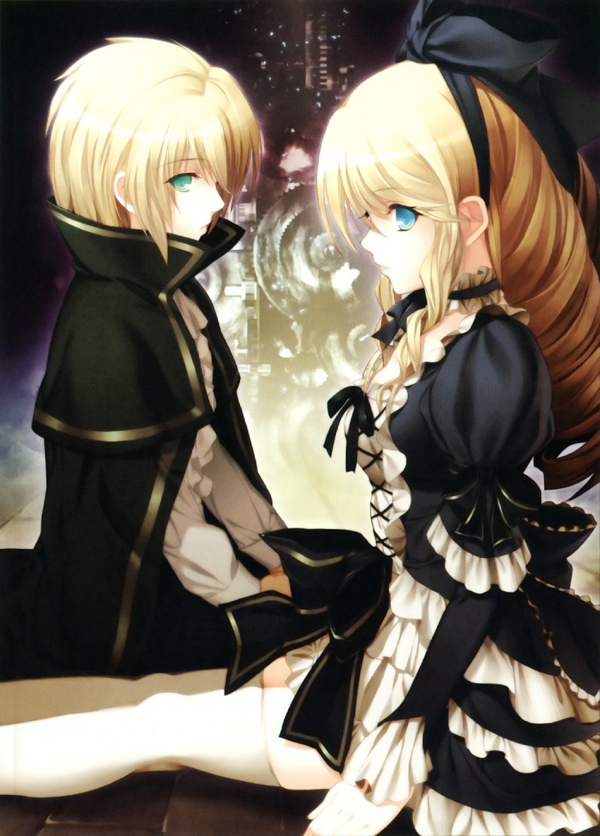 novela and fora (gekkou no carnevale) drawn by oosaki_shin'ya