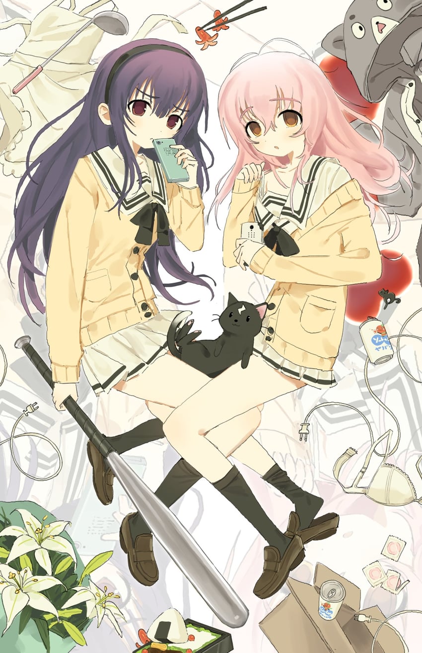 mukou aoi and sone miyuki (kimi to kanojo to kanojo no koi.) drawn by mota_(motaberrie)