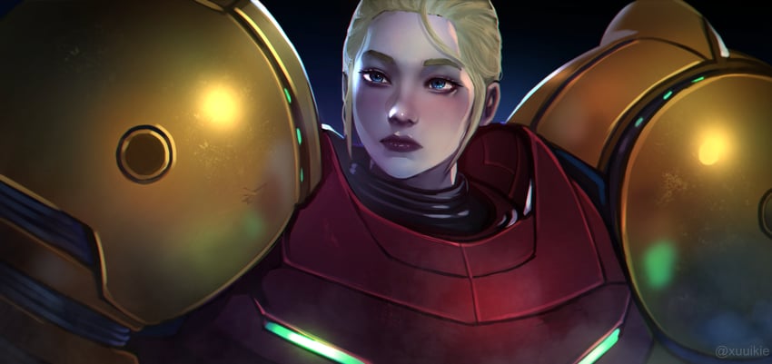 samus aran (metroid and 1 more) drawn by xuuikie_ashe