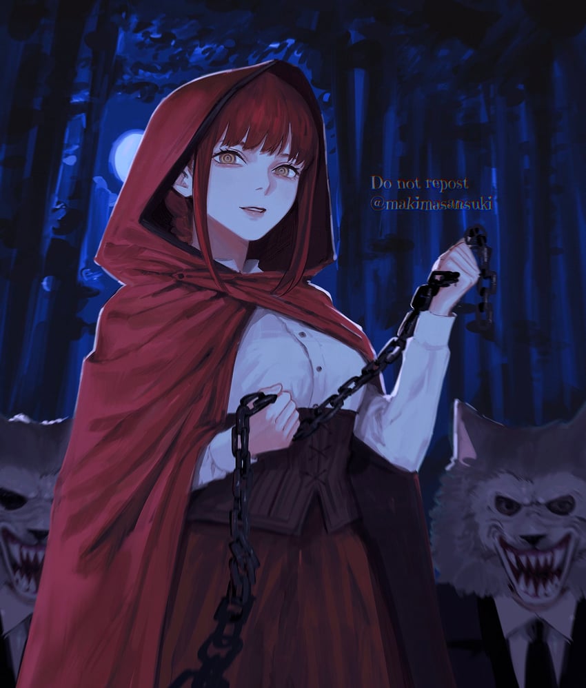 makima and little red riding hood (chainsaw man and 1 more) drawn by kamo_(kamonegioisi)