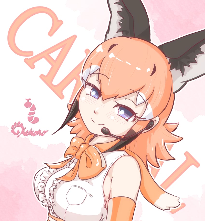 caracal (kemono friends and 1 more) drawn by nokemono-san_(bocchi_friend)