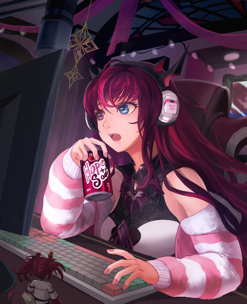 hakos baelz and irys (hololive and 1 more) drawn by ranh