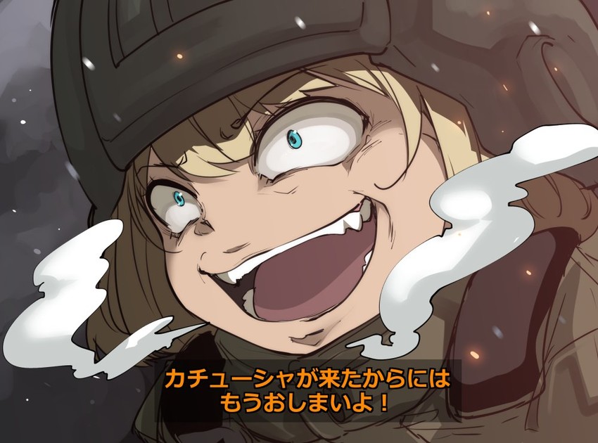 katyusha and tanya degurechaff (girls und panzer and 1 more) drawn by takato_kurosuke