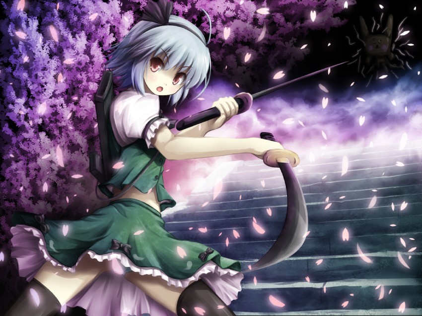 konpaku youmu and pikachu (touhou and 1 more) drawn by akashio_(loli_ace)