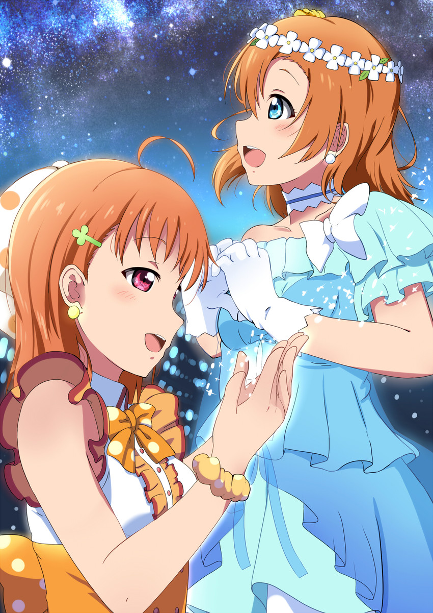 kosaka honoka and takami chika (love live! and 2 more) drawn by siokazunoko