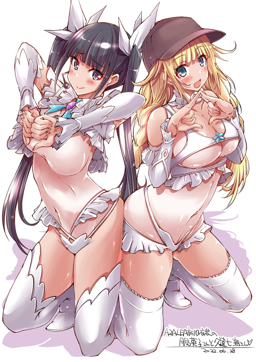 tsukimi eiko and kuon nanami (paripi koumei) drawn by yazawa_mana