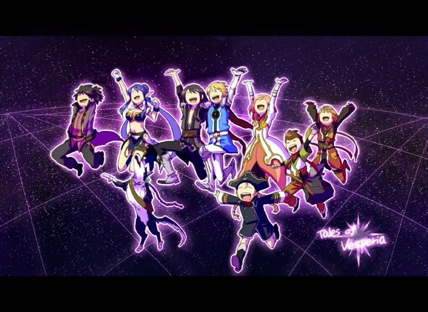 yuri lowell, estellise sidos heurassein, rita mordio, judith, raven, and 4 more (tales of and 1 more) drawn by serori_(koredemoka)