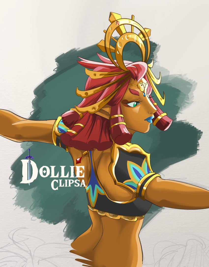 riju (the legend of zelda and 1 more) drawn by dollieclipsa