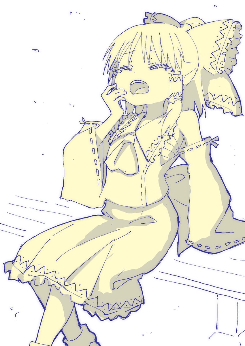 hakurei reimu (touhou) drawn by ahashi