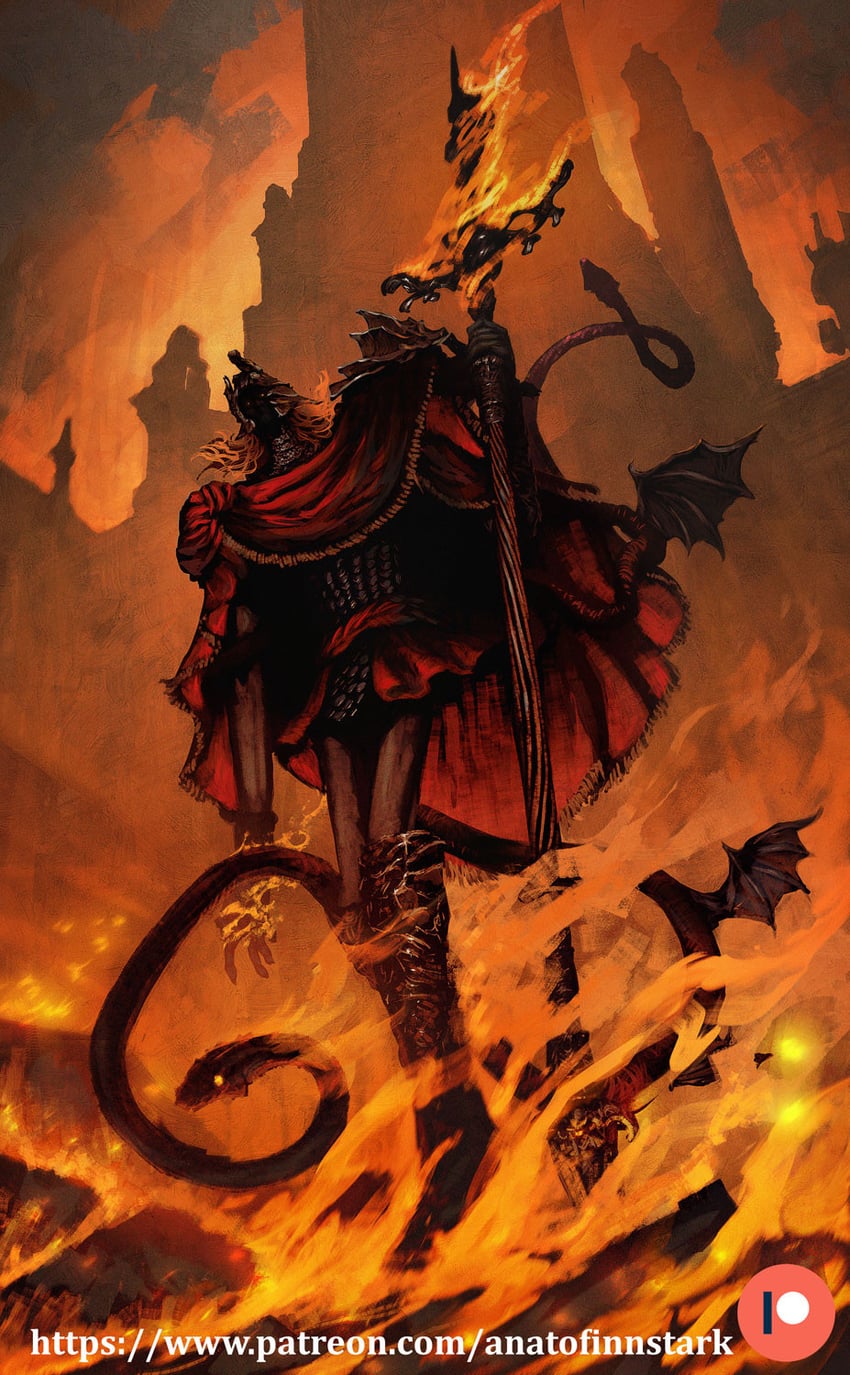messmer the impaler (elden ring and 1 more) drawn by anato_finnstark