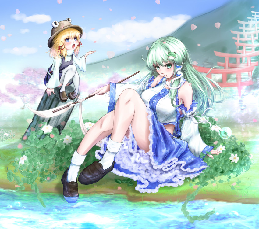 kochiya sanae and moriya suwako (touhou) drawn by hoshibuchi