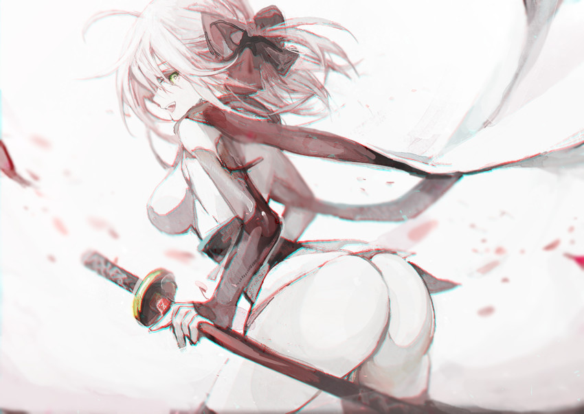 okita souji (fate and 1 more) drawn by daasaki