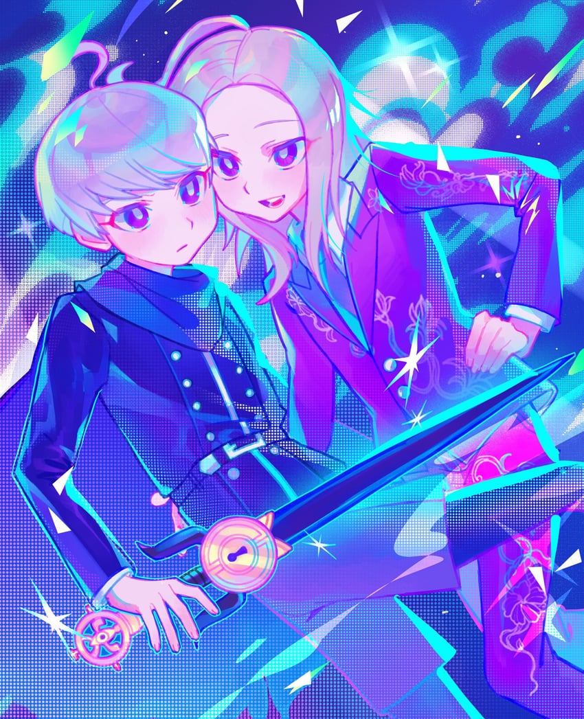 yuma kokohead and makoto kagutsuchi (master detective archives: rain code) drawn by iro_(mywife_sunny)