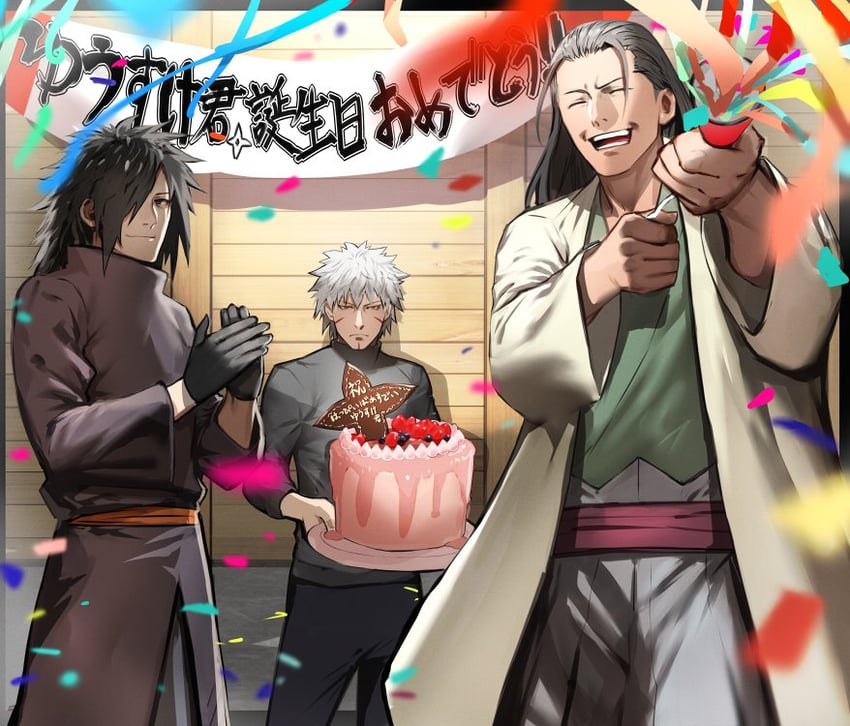 uchiha madara, senju tobirama, and senju hashirama (naruto and 1 more) drawn by kasei_yukimitsu
