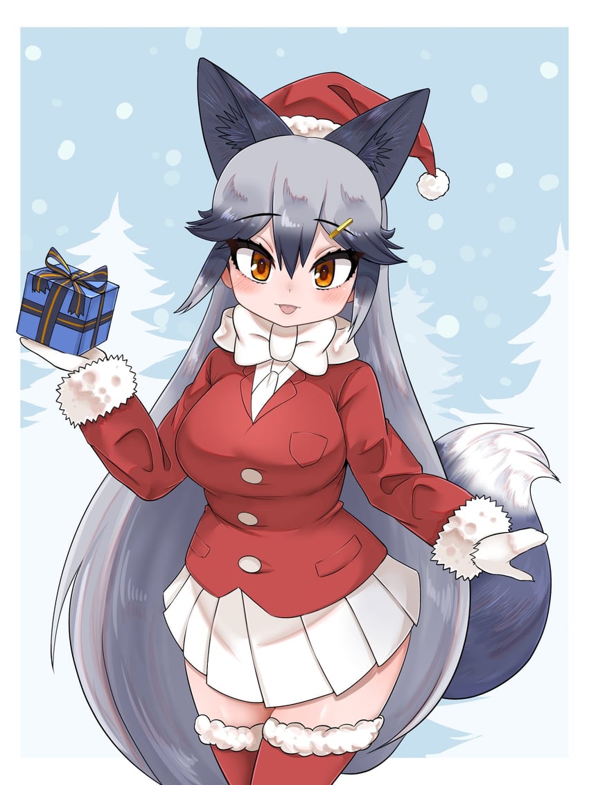 silver fox (kemono friends and 1 more) drawn by aramaru