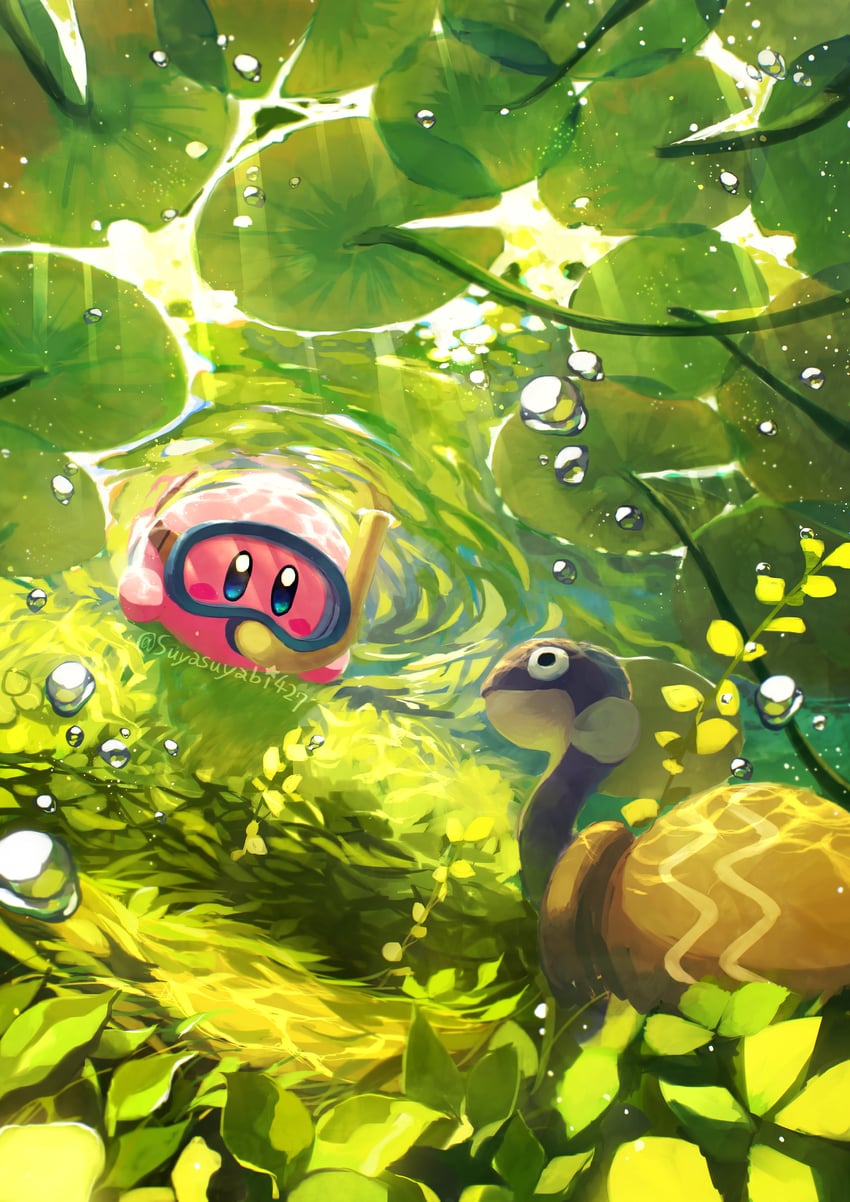 kirby and elieel (kirby and 1 more) drawn by suyasuyabi