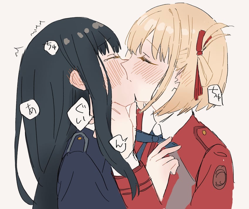 nishikigi chisato and inoue takina (lycoris recoil) drawn by souda_(soudaco1a)