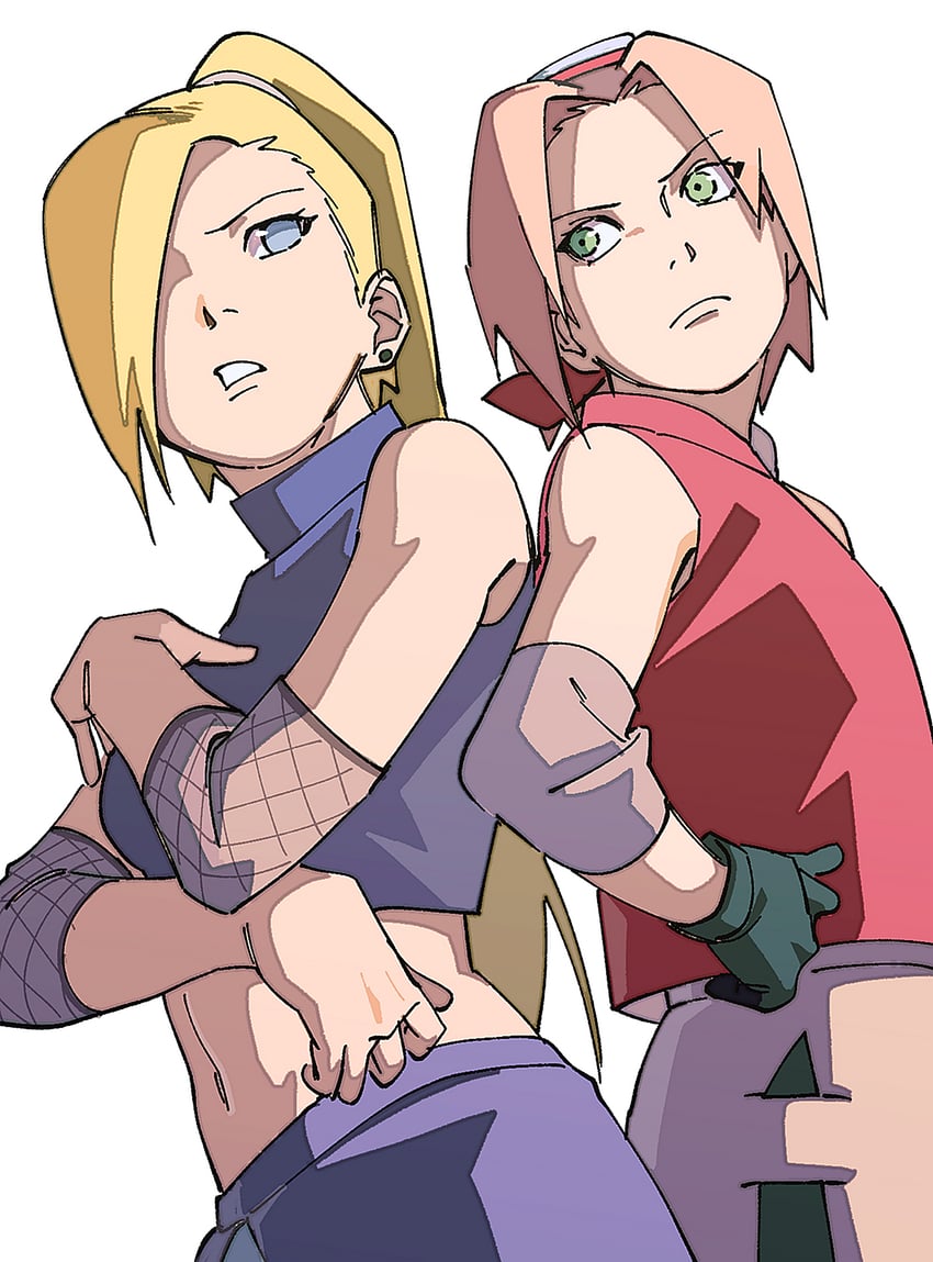 haruno sakura and yamanaka ino (naruto and 1 more) drawn by pnpk_1013