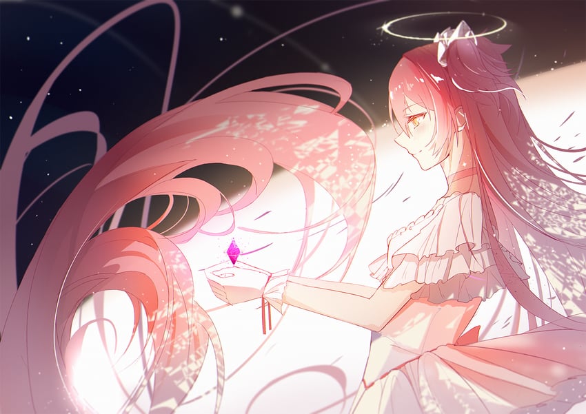 kaname madoka and ultimate madoka (mahou shoujo madoka magica) drawn by jijing_zishui