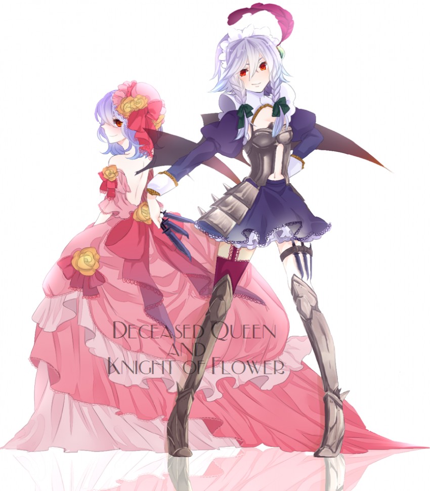 remilia scarlet and izayoi sakuya (touhou) drawn by mugicha_(m05k28)