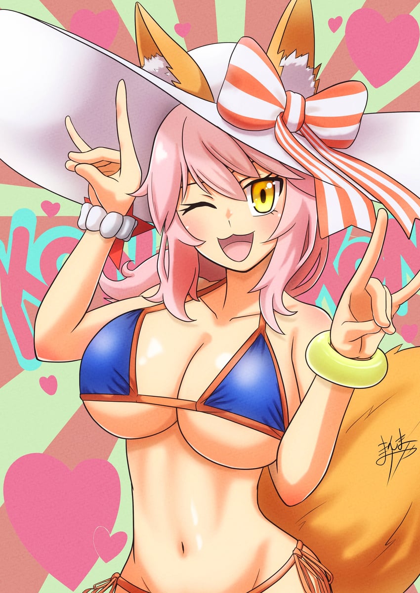 tamamo and tamamo no mae (fate and 1 more) drawn by isomanma