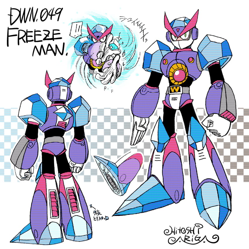 freeze man (mega man and 2 more) drawn by ariga_hitoshi