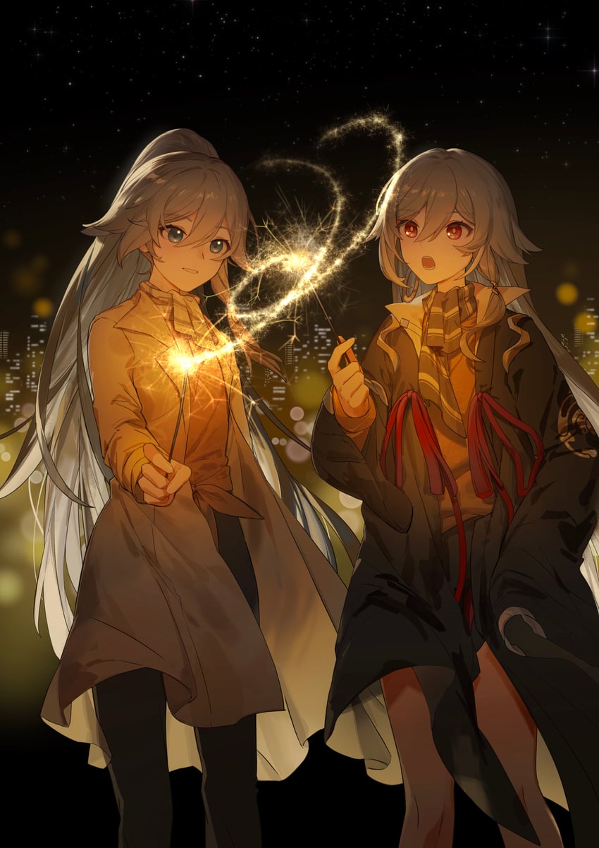 fu hua and herrscher of sentience (honkai and 1 more) drawn by rafaelaaa
